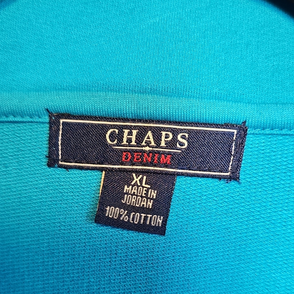 Chaps Turquoise Zip-Up Cape Jacket - Picture 2 of 6